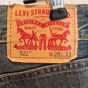 Women's Levi’s *522* medium denim dark. Size W28/L33